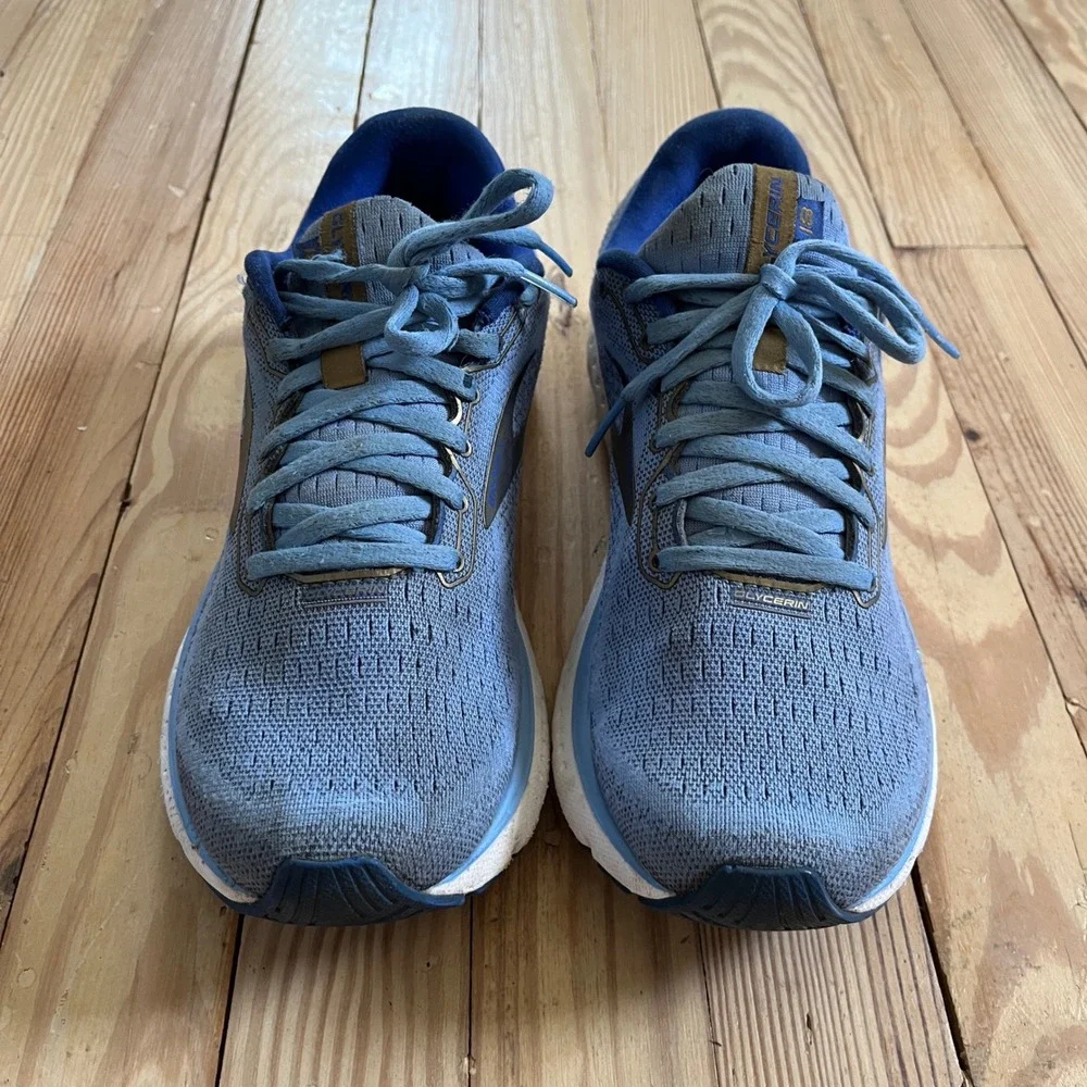 Brooks Glycerin 18 Womens Running Shoes Blue Gold 1203171B470 Size 9.5 Medium B